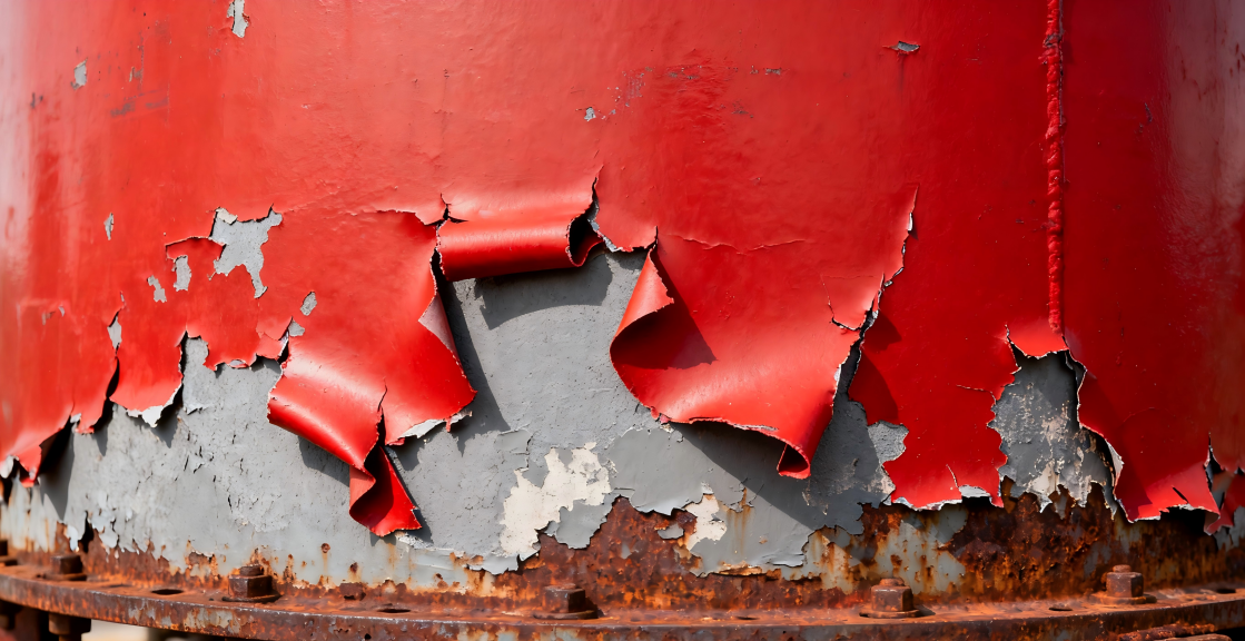 红色防腐漆脱落.png